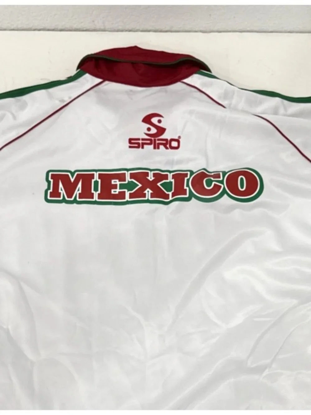 Spiro Mexico Track Jacket Long Sleeve Striped White Red Green Size XL